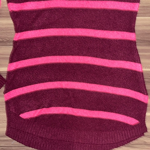 Free for all pink and purple striped sweater - Picture 7 of 11